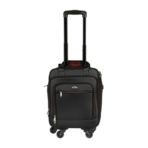 A overnight Stay Black Leather Travel Bag