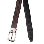 4191 Black & Brown Reversible Textured Belt for Men