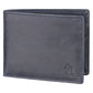 Modern Classic Blue Leather Bifold Wallet