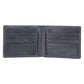 Modern Classic Blue Leather Bifold Wallet