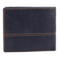 Smart Versatile Blue Contrast Stitched Wallet