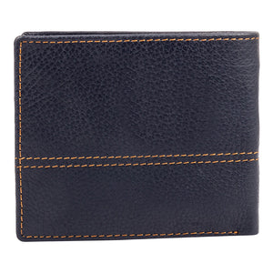 Smart Versatile Blue Contrast Stitched Wallet
