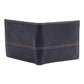 Smart Versatile Blue Contrast Stitched Wallet