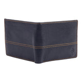10087 Blue Contrast Stitched Wallet