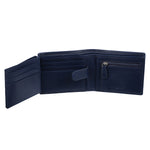 10092 Navy Leather Bifold Wallet