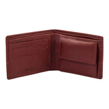 10086 Maroon Contrast Stitched Wallet
