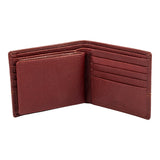 10087 Maroon Contrast Stitched Wallet