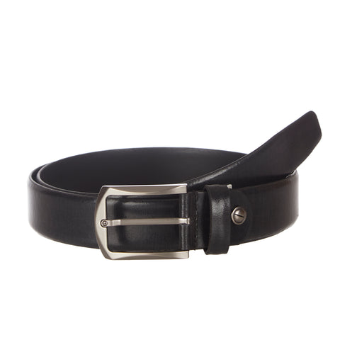 4242 Black Leather Belt for Men
