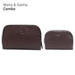 Malia & Sasha Combo A Perfect Duo Leather Wash Bags
