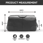 Obama Portable Toiletry Kit Genuine Leather Unisex Pouch for Travelling Shaving Kit or Makeup Cosmetic Kit Organizer
