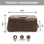 Obama Tan Leather Wash Bag for Men and Women