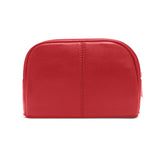 Sasha Red Leather Wash Bag for Women