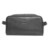 Ted Black Leather Wash Bag for Men and Women