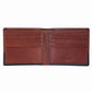 Discerning Gentleman Tan & Blue Leather Wallet