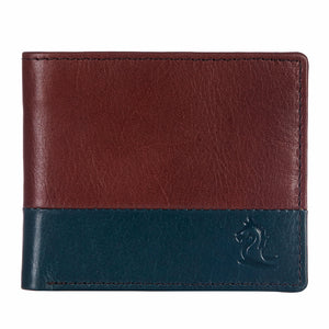 Modern Gentleman Tan & Green Leather Wallet
