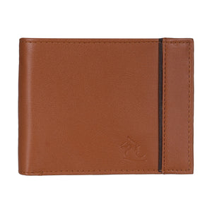 Modern Tan Billfold Coin Wallet