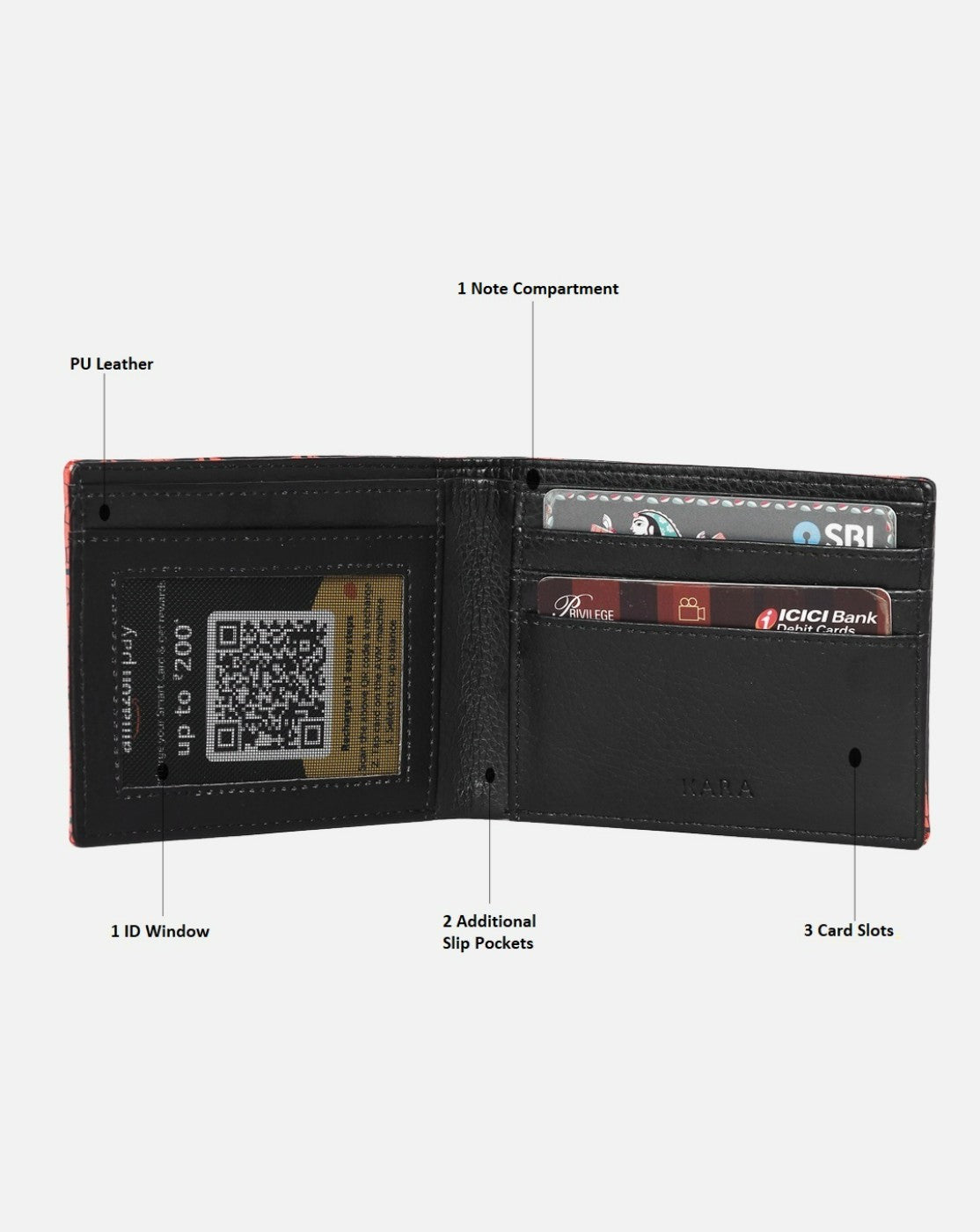 ☆COURONNE☆ Facade Noa Accordian Card Wallet RCWGX25146BKX Facade Noa Accordian Card Wallet_COURONNE - 코오롱몰