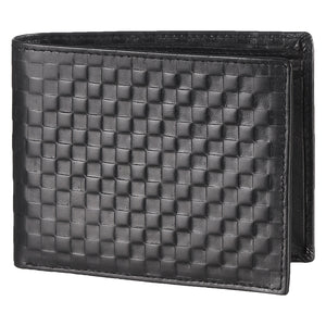 Stylish Sleek Black Textured Bifold