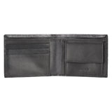 14087 Black Textured Bifold Wallet