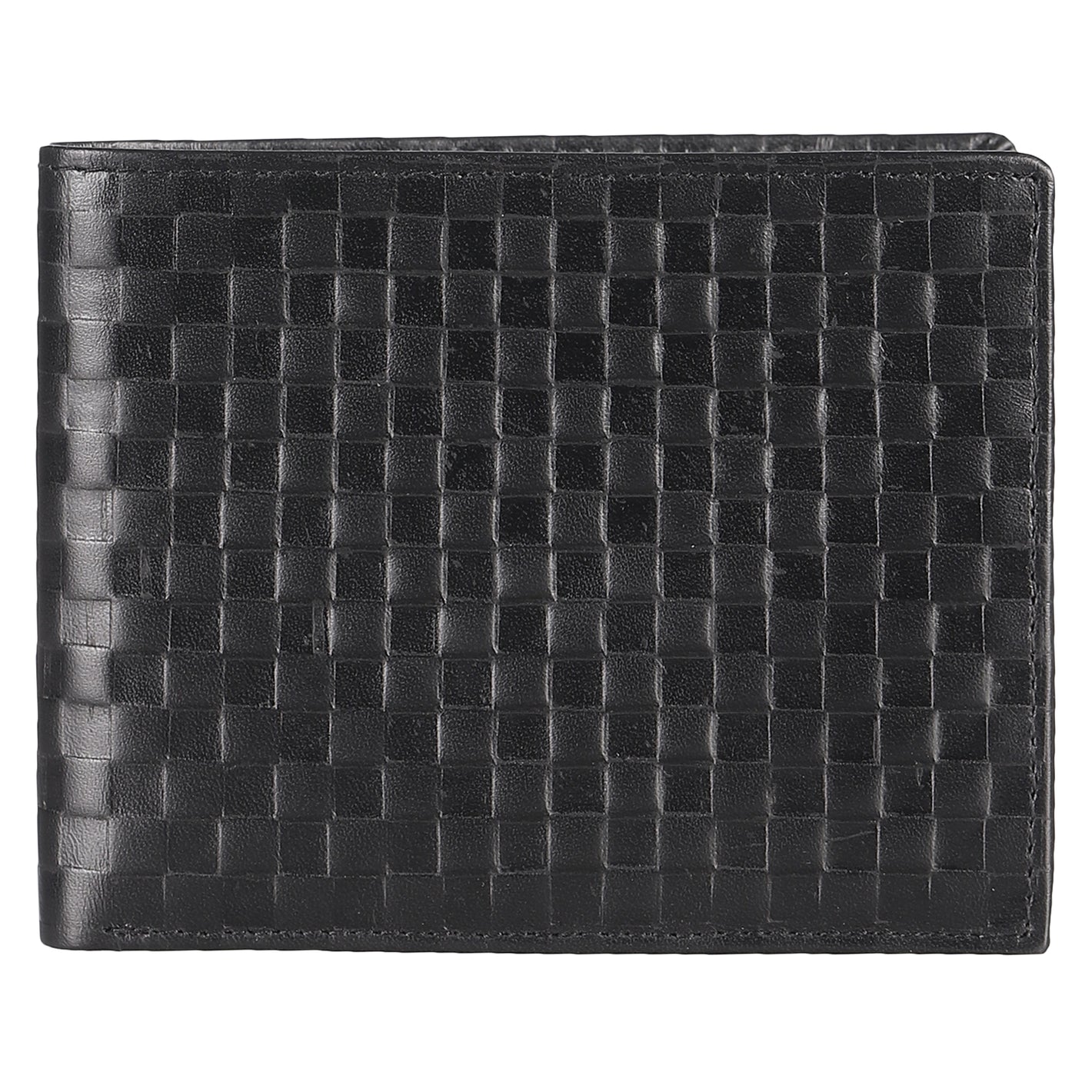 Stylish Sleek Black Textured Bifold