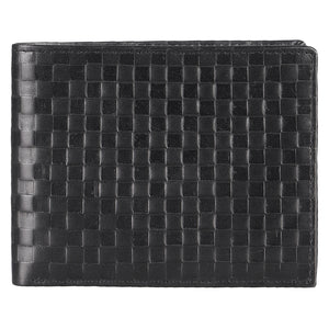 Stylish Sleek Black Textured Bifold