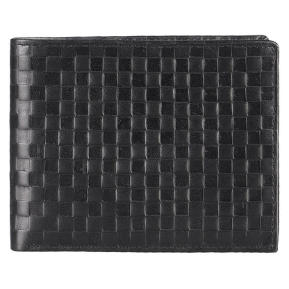 Stylish Sleek Black Textured Bifold