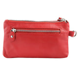 7028 Red Leather Hand Pouch