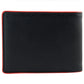 Handcrafted Black & Red Leather Bifold Wallet