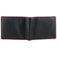 Handcrafted Black & Red Leather Bifold Wallet