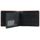 Handcrafted Black & Red Leather Bifold Wallet