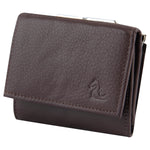 7010  Women Brown Leather Wallet I Genuine Leather Ladies Purse Visiting Card Holder - Wallet for Women I Trifold Clutch