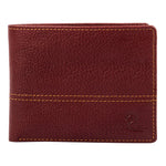 10086 Maroon Contrast Stitched Wallet