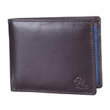 10078 Brown & Blue Bifold Wallet