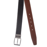 4229 Black & Tan Reversible Oversize Leather Belt for Men