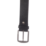 4240 Black Textured Leather Belt for Men